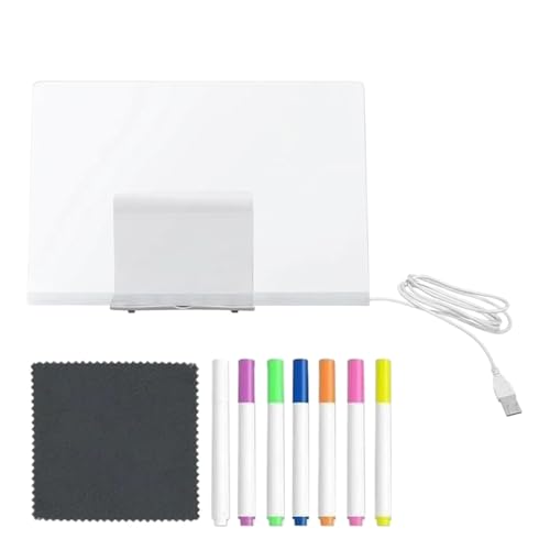 Pizarra Luminosa Para Dibujar Para Niños | Tablero De Dibujo LED Con 7 Rotuladores De Secado Rápido Para Infantil | Tablero Luminoso Para Hogar Guardería Viajes Escuelas