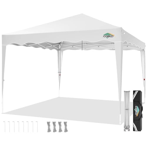 Image of COBIZI 9x9 Pop Up, Canopy Tent 10x10 for Parties, Backyard, Commercial, Waterproof and Portable Instant Shelter UV50+ Outdoor Canopy Gazebo
