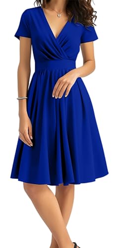 Image of DinyIn Women's 2025 Summer Short Sleeve Casual Dresses
