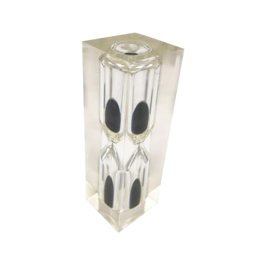 Ciieeo Sabbia Minuti Timer Visivo per Ragazzi e Ragazze Nero Orologio Sabbia per Spazzolare i Denti Piccolo e Portatile Decorazione Casa e Educativo