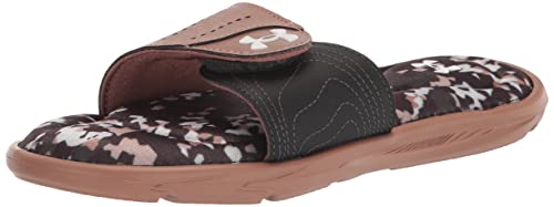 Under Armour レディース Ignite Vi グラフィック Fb スライドサンダル アップタウンブラウン(200)/ホワイト 6, アップタウンブラウン(200)/ホワイト, 23.0 cm