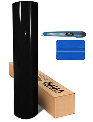 Image of Black Gloss 5ft x 100ft VViViD8 Vinyl Wrap Roll with Air Release Technology with Tool Kit