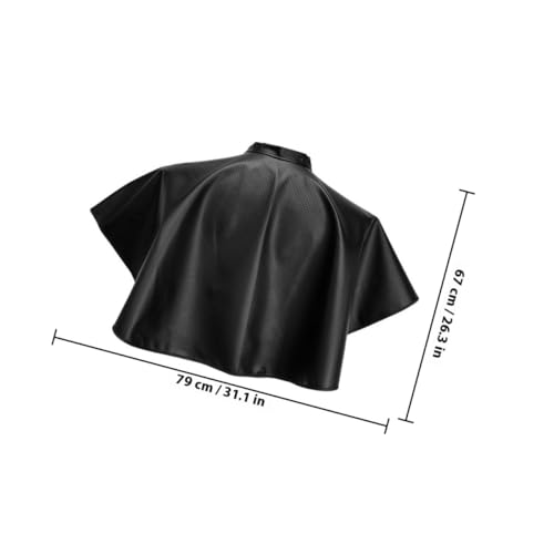 Capa impermeable para corte de cabello 2 pcs negra miniatura 2