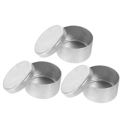 Generic 3pcs Boxes Weighing Box Empty Aluminum Jar Sample Jars with Lids Sampling Weighing Jars Soil Sampling Jars Tiny Containers Mini Containers with Lids Soil Weighing Holders