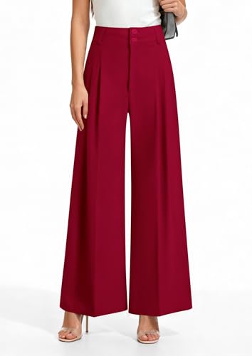Image of PRETTYGARDEN Women's High Waisted Wide Leg Dress Pants