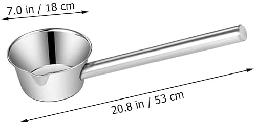 Bienka Water Stainless Steel Dipper 18Cm Long Handle Water Ladle Food Portioner Spoon Canning Ladle Soup Serving Spoon Bathing Bailers For Kitchen Bathroom Scoop Spoon ( Color : Silver , Size : 53X18C #TOP4