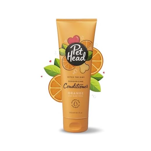 Pet Head Ditch The Dirt Conditioner für Hunde | Orangenduft | Reinigt das Fell Ihres Hundes Gründlich und Macht es Weich | Desodoriert und Beseitigt Gerüche | Sanfte Formel für Welpen | 250ml