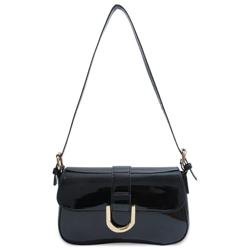 Small Shoulder Bag,Y2K Purse for Women, PU Leather Tote Handbag Clutch Purse with 2 Removable Straps Crossbody Bags