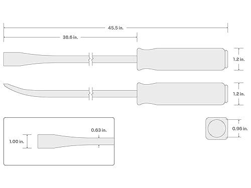 Image of TEKTON 45 Inch Angled End Handled Pry Bar | LSQ42045 | Made in USA