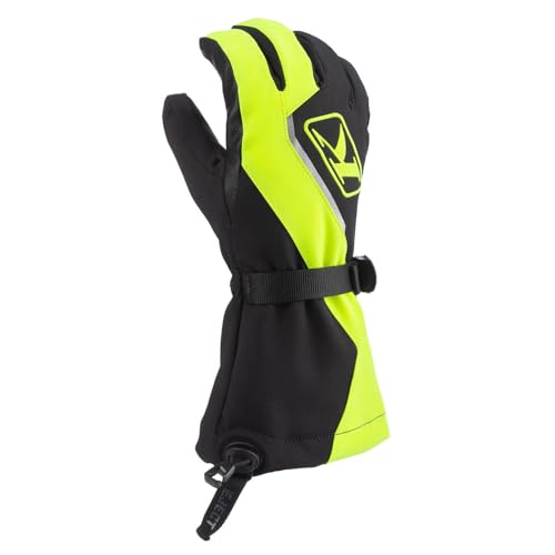 KLIM Klimate Gauntlet Snowmobile Gloves XL Black Hi-Vis