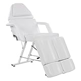 Salon Beauty Split Legs Bed With Armrests,Professional Massage Table,Multipurpose Spa Chairs For Esthetician,330 Lbs,Adjustable/Freestanding,For Professionals In Massage,Spa Centers. (White)