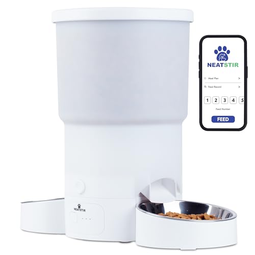 Automatic Cat Feeder for 2 Cats – Dual Food Dispenser with App Co...
