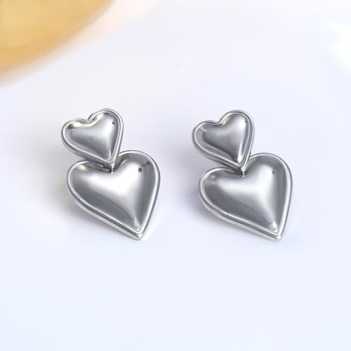 Image of Rubans Demi Fine Stainless Steel Drop Earrings Daily Gift for Women & Girls