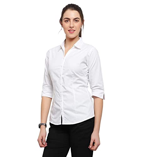 Image of Blue Ronin Women 3 /4 Sleeve Stylish Western Official Formal Shirts Regular fit Shirts for Women