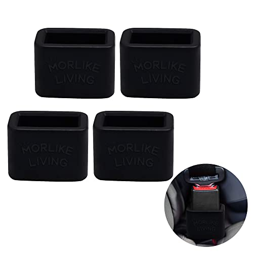 Image of Morlike Silicone Belt Buckle Holder Booster (Black-4 Pack)