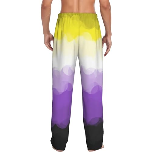 LGBTQ Nonbinary Pride Men's Pajama Pants Sleepwear Bottom Long Sleeve Sleep & Lounge Pants With Pocket3