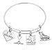 Infinity Collection Hockey Bracelet, Hockey Jewelry- Hockey Bangle Bracelet for Hockey Players