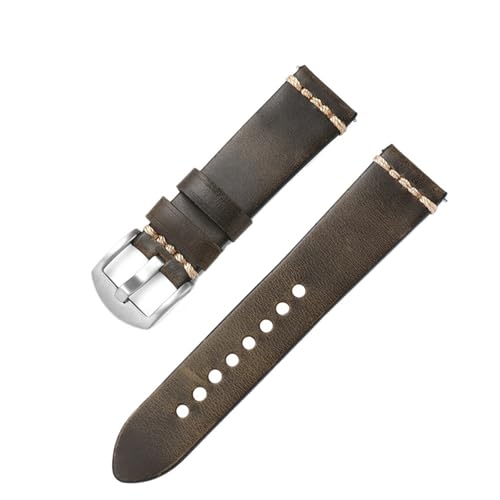 Bracelet de montre Run Ken cuir de vachette rétro pour homme tailles 20 mm et 22 mm