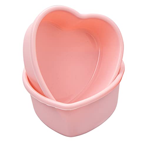 Mini Heart Cake Pan, 4 Inch Silicone Heart Cake Mold Baking Pan 2 Pack Nonstick Heart Shaped Molds For Valentine’s Day Anniversary Birthday Cake Snack Tart Muffin Cupcake Cheesecake Baking #TOP1