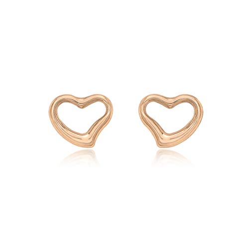 Boucles d'oreilles en or 9 carats Carissima Gold cœur poli pour femme de prestige