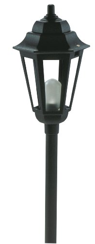 Paradise by Sterno Home Low Voltage Cast Aluminum 10-Watt Halogen Savana Post Fixture, Black