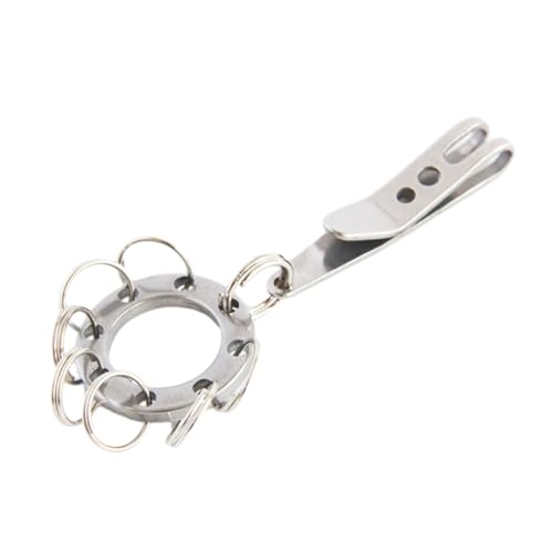 HUANGENG Clip de bolsillo de suspensión multiusos de acero inoxidable para llavero de bolsillo, herramienta portátil de extracción rápida para exteriores