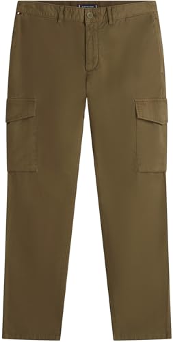 Tommy Hilfiger Herren Cargo Hose Denton Twill Straight Leg Fit, Blau (Platinum Olive), 31W/36L – Ansicht 6