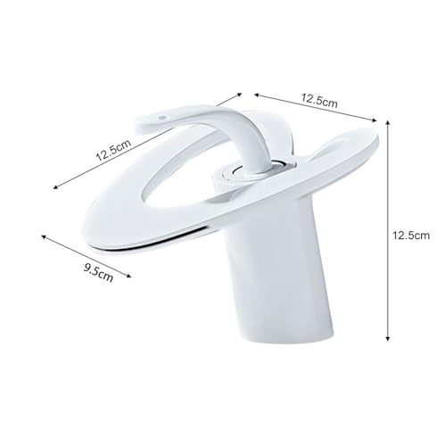 Robinet cascade de salle de bain en laiton chromé au design géométrique - 2