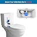 Hibbent 2 Pack Large 3-Inch Toilet Flapper Replacement Compatible with Gerber 99-788, Water Conserving Toilet Flappers for 3 Inch Flush Valves, Stainless Steel Chain, Easy to Install, Blue