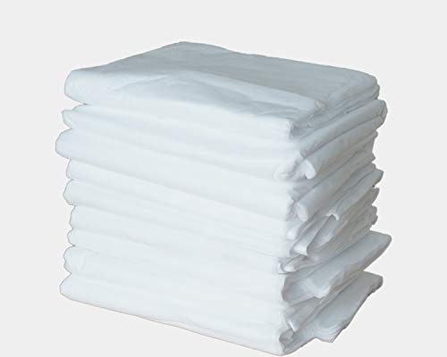 LINDOR Disposable White Bed Sheets 31x71 Inches Pack of 10 (GSM- 20) Perfect for Doctors' Offices, Spas, and Portable Massage Tables