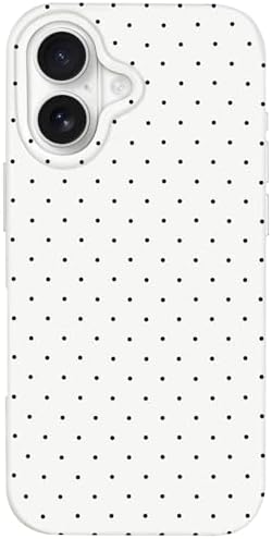 Hython for iPhone 17 Case Cute Polka Dot Aesthetic Design Simple Cover 6.3", Thin Slim Anti-Scratch Soft TPU Bumper Shockproof Rubber Protective Phone Cases for Women Girls Girly Boys, White