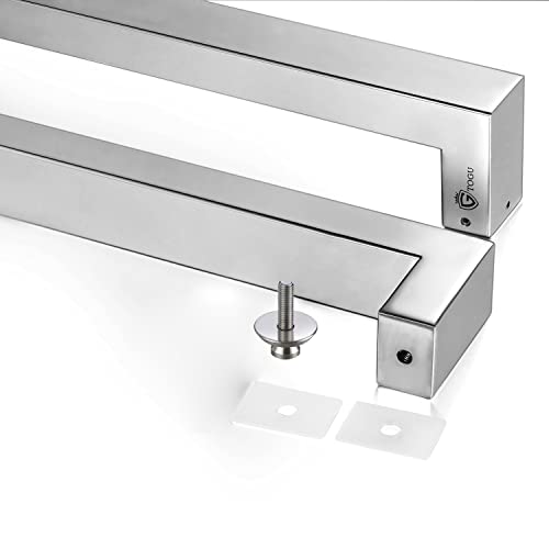 Togu Tg-R3825 450Mm/18 Inches Solid Standoffs Heavy-Duty Stainless Steel 304 Back To Back Push Pull Door Handle For Solid Wood, Timber, Glass, And Metal Doors, Mirror Polished Chrome Finish #TOP4