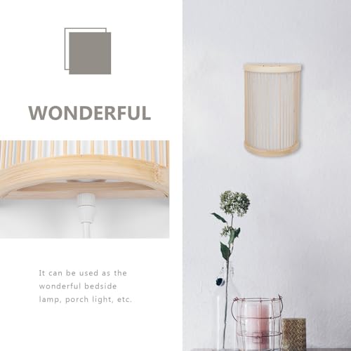 Lámpara de pared decorativa de bambú con acabado artesanal y diseño creativo 3