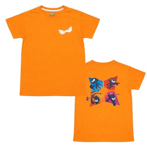 Ninja Kidz Official Eyes T-Shirt Dress Your Ninja Kids in Cool Kids Clothes Ninja Shirt Merch & Tee for Girls and Boys Orange T Shirt Size Youth Small