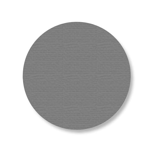 Mighty Line 1" Solid Dot Shaped Floor Marking Tape for Safety, Caution, Warning, Heavy-Duty, Peel and Stick, Adhesive Circle Spots, Industrial Quality, Gray, Pack of 200