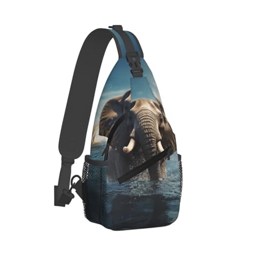 Bolso cruzado masculino tipo mochila para pecho miniatura 2