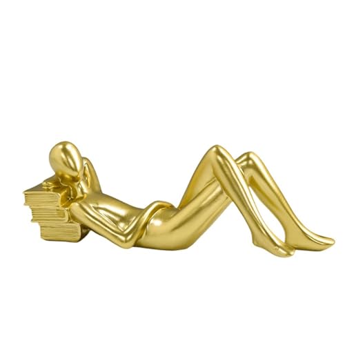 Rdxanc Statue de femme à la pensée abstraite en résine moderne et esthétique pour décoration d'étagère et de bureau