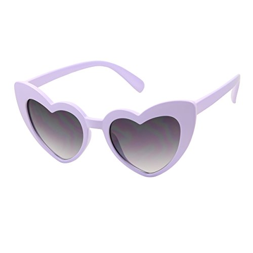 ShadyVEU Oversized Colorful Narrow Cat Eye Love Heart Shaped UV400 2-4 Years Kids Sunglasses