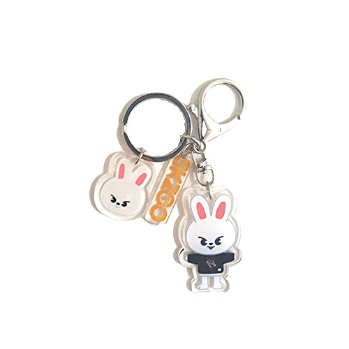 KPOP StrayKids SKZOO Character Keychain Bag Pendant Ornaments Stray Kids Keychain Keyring (LEEBIT)