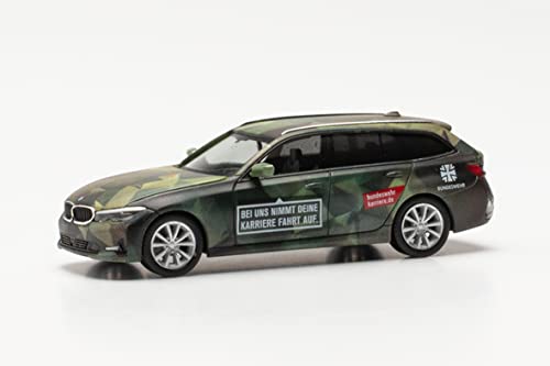 Voiture miniature BMW Série 3 Touring Herpa pour diorama militaire et décor de modélisme 1:87