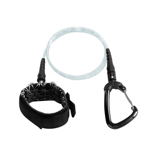 Karlak Diving ty Lanyard Rope Freediving Leash Cable with Wristband Carabiner for Diving Snorkeling Underwater Sport