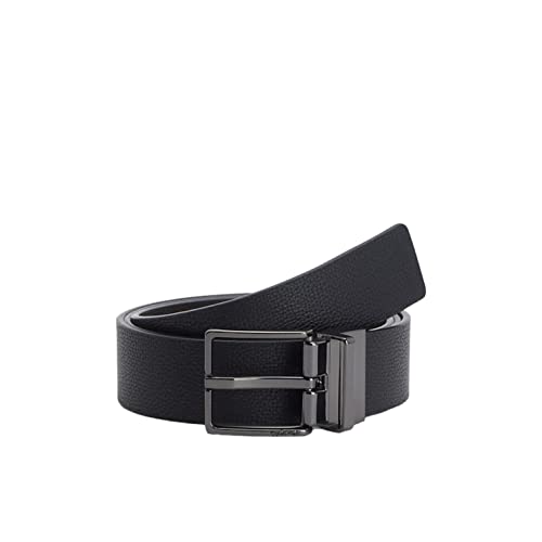 Calvin Klein Herren Gürtel Slim Loop PB 3.5 cm Ledergürtel, Schwarz (Ck...