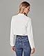 Roskiky Cropped Jean Jacken für Frauen Kurze Denim Shacket Jacke Leicht Fitted Stretch M Elfenbeinweiß