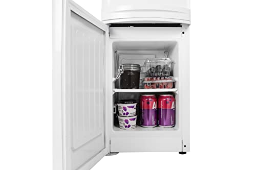 Igloo Hot & Cold Top-Loading Water Cooler Dispenser With Refrigerator, Holds 3 & 5 Gallon Bottles, Child Safety Lock, Perfect For Homes, Kitchens, Offices, Dorms, White #TOP4