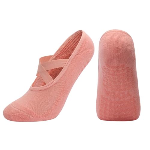 Image of Cotton Yoga Socks with NON-SLIP GRIPS for Women - Yoga Meditation Pilates Barre Accessories - One Size Fits Most