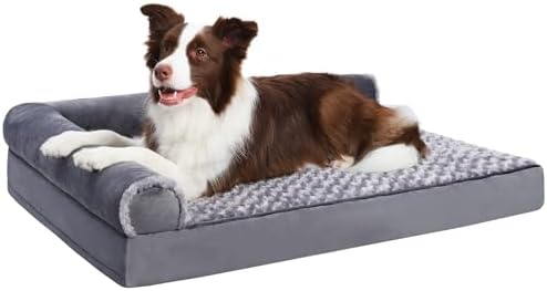 Orthopedic Dog Couch Bed Deluxe Plush L-Shaped with