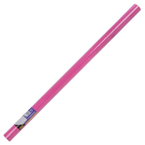 Idena 417508 - Mantel de papel en color rosa, un rollo de 100 cm x 10 m, mantel de papel lavable como decoración para fiestas, vuelta al cole y cumpleaños