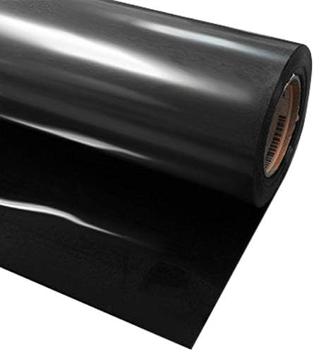 VVIVID+ Black Premium Line Heat Transfer Vinyl Film for Cricut, Silhouette & Cameo (12" x 120" (10ft))