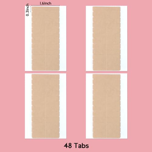 Image of WENNALIFE Clear Double-Sided Hair Extension Tape Tabs, 48 Pcs