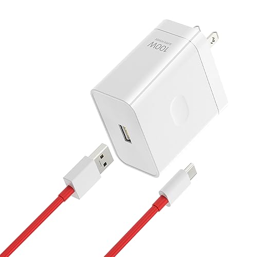 100W for Oneplus 12 12R 11 Charger, Supervooc 80W Warp Charger 65W 30W for Oneplus 10 9 Pro 10T 10R 8T 8 7T 7 Pro Open Nord 2T CE 3 2 Lite N30 N20 N10 9R 6T One Plus OPPO Realme Fast Charge 5ft Cable